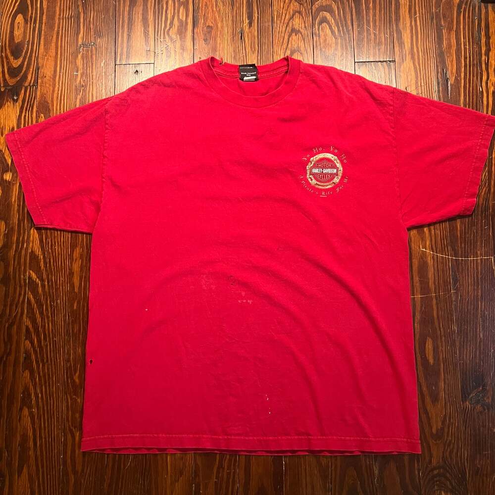 Harley-Davidson XL Biker T-Shirt Red Oversized